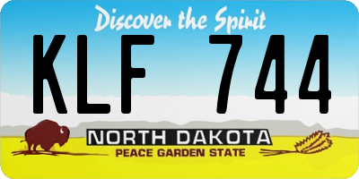 ND license plate KLF744