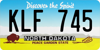 ND license plate KLF745