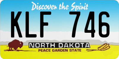 ND license plate KLF746