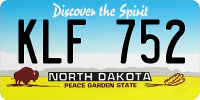 ND license plate KLF752