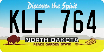 ND license plate KLF764