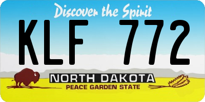 ND license plate KLF772