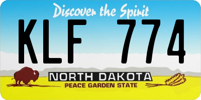 ND license plate KLF774