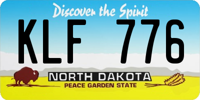 ND license plate KLF776