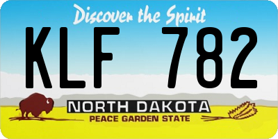 ND license plate KLF782