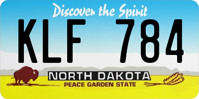 ND license plate KLF784