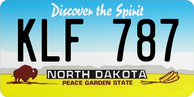 ND license plate KLF787