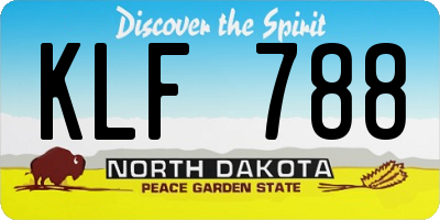 ND license plate KLF788
