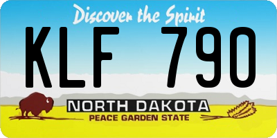 ND license plate KLF790