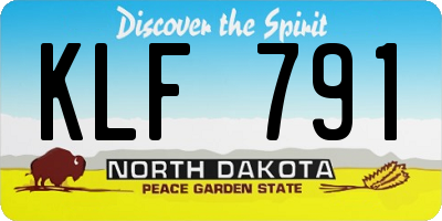 ND license plate KLF791