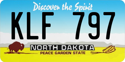 ND license plate KLF797