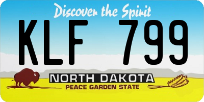 ND license plate KLF799