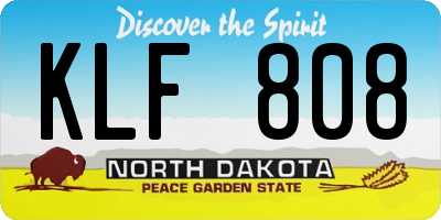 ND license plate KLF808
