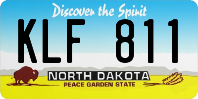 ND license plate KLF811