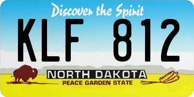 ND license plate KLF812