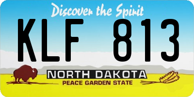 ND license plate KLF813