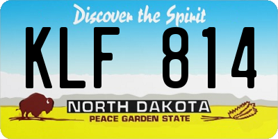 ND license plate KLF814