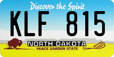 ND license plate KLF815