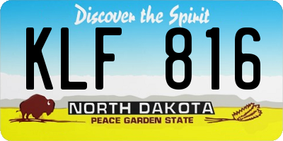 ND license plate KLF816