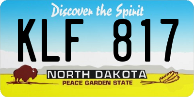 ND license plate KLF817
