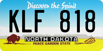 ND license plate KLF818