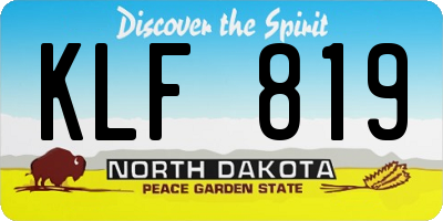 ND license plate KLF819