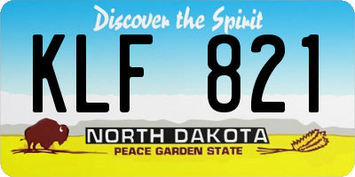 ND license plate KLF821