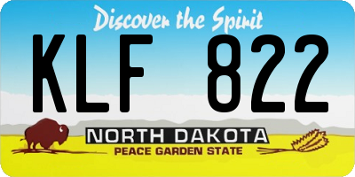 ND license plate KLF822