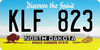 ND license plate KLF823