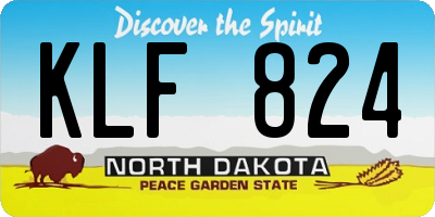 ND license plate KLF824
