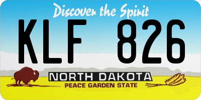 ND license plate KLF826