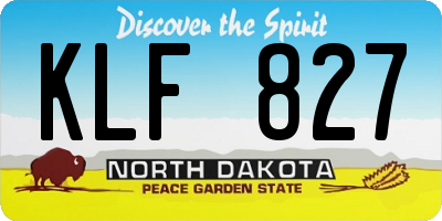 ND license plate KLF827