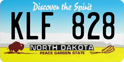 ND license plate KLF828