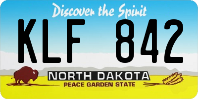 ND license plate KLF842
