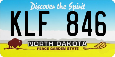 ND license plate KLF846