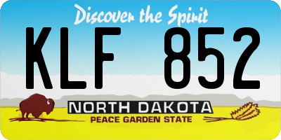 ND license plate KLF852
