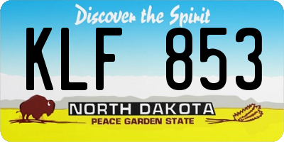 ND license plate KLF853
