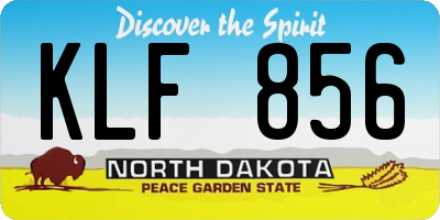 ND license plate KLF856