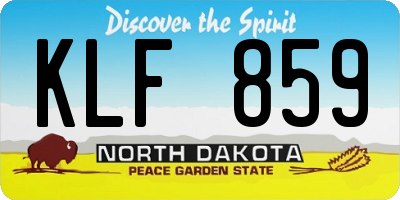 ND license plate KLF859