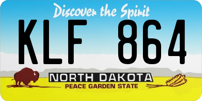 ND license plate KLF864