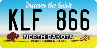 ND license plate KLF866