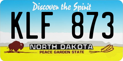 ND license plate KLF873