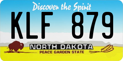ND license plate KLF879