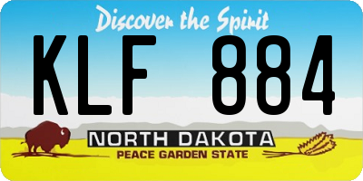 ND license plate KLF884