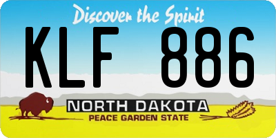 ND license plate KLF886