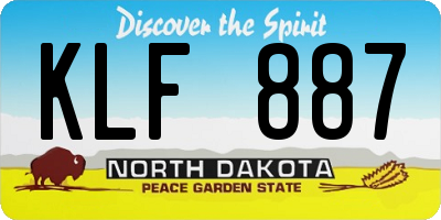 ND license plate KLF887