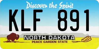 ND license plate KLF891