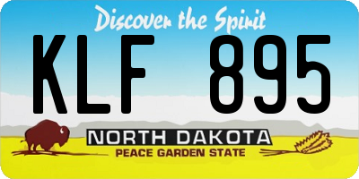 ND license plate KLF895