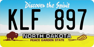ND license plate KLF897