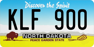 ND license plate KLF900